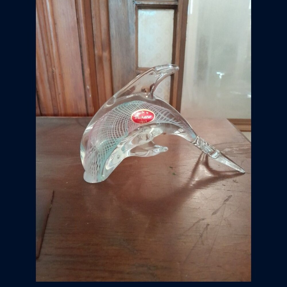 Glass Dolphin Figurine: Murano, Italy - Picture 2 of 5